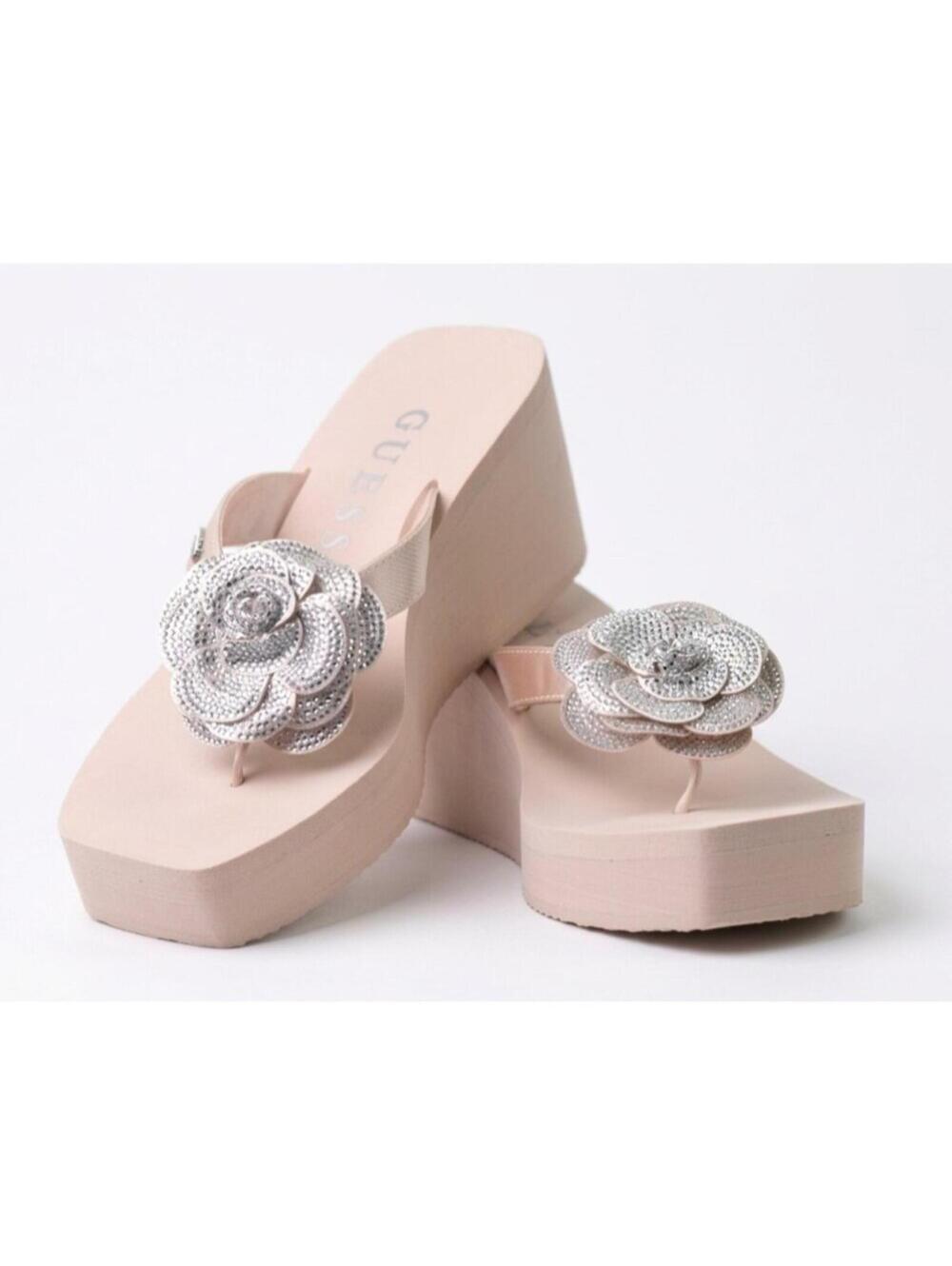 New! Size: 8 Women | Guess Damani Women Sandal | Ivory 150